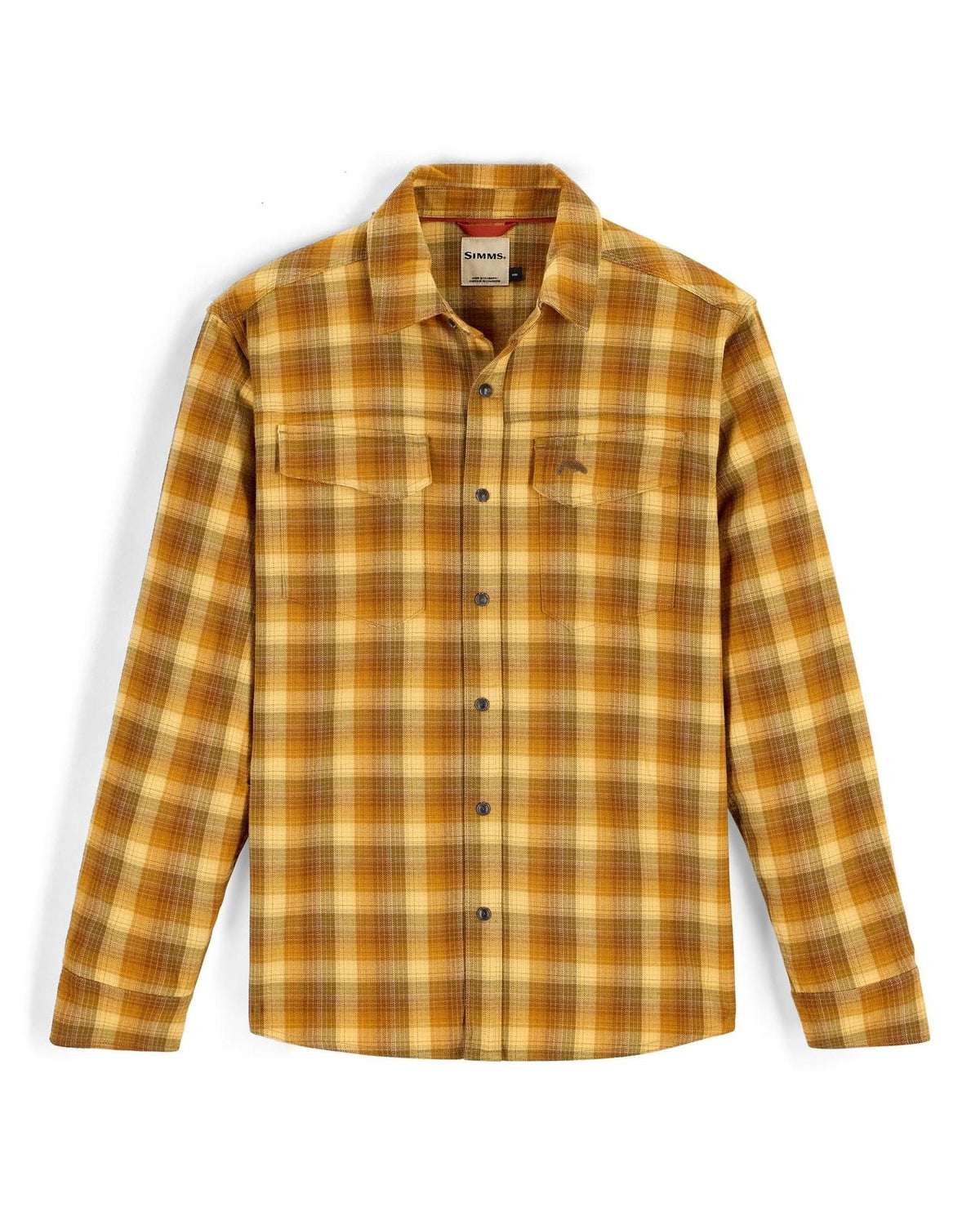 Simms Gallatin Flannel Shirt - Kennebec Plaid: Sandbar