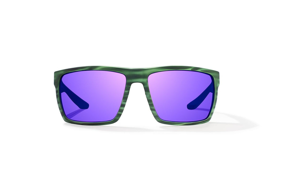 Bajio Stiltsville - Polycarbonate - Green Stripe Matte Violet Mirror