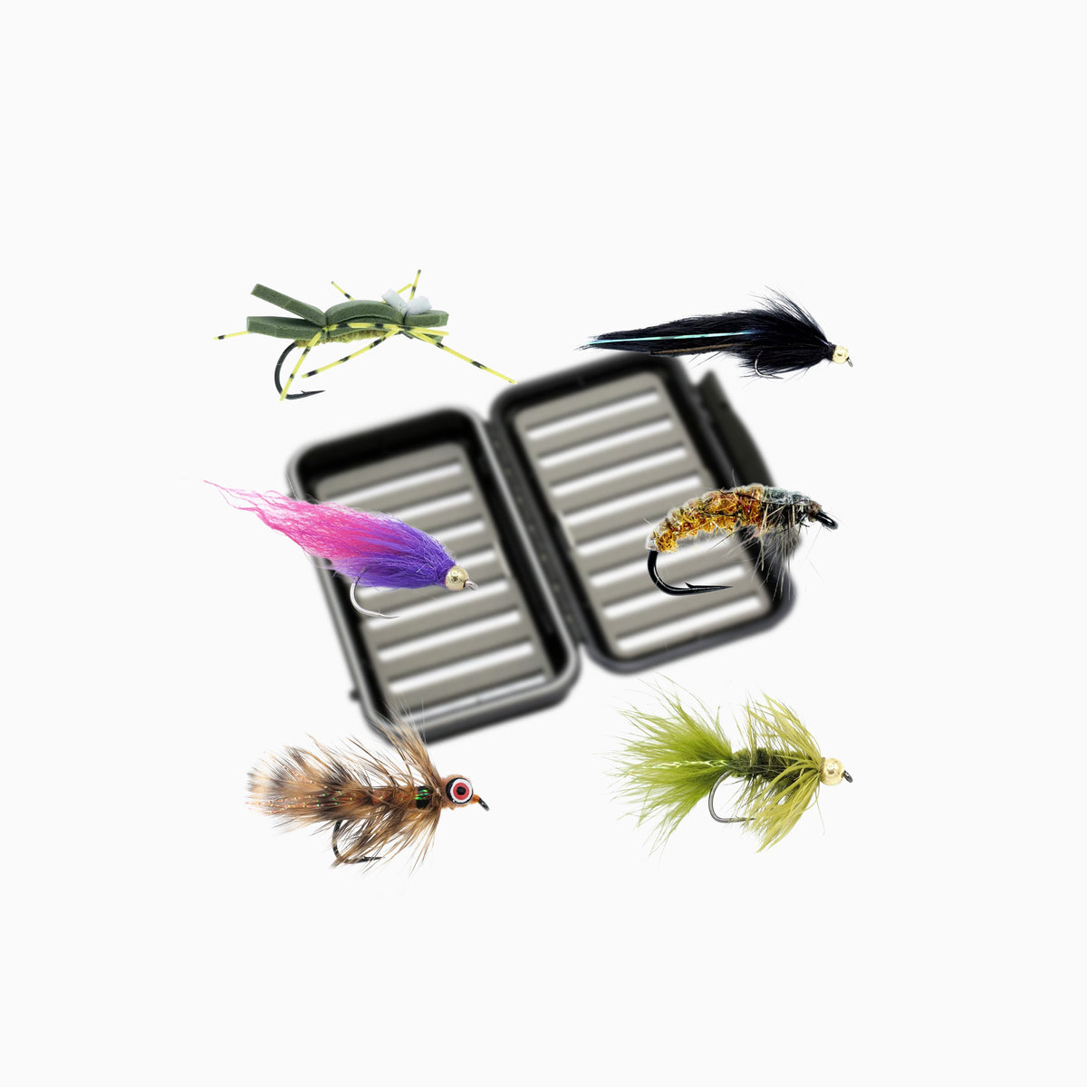 Flugpaket Jurrasic Lake fiskeflugor regnbåge