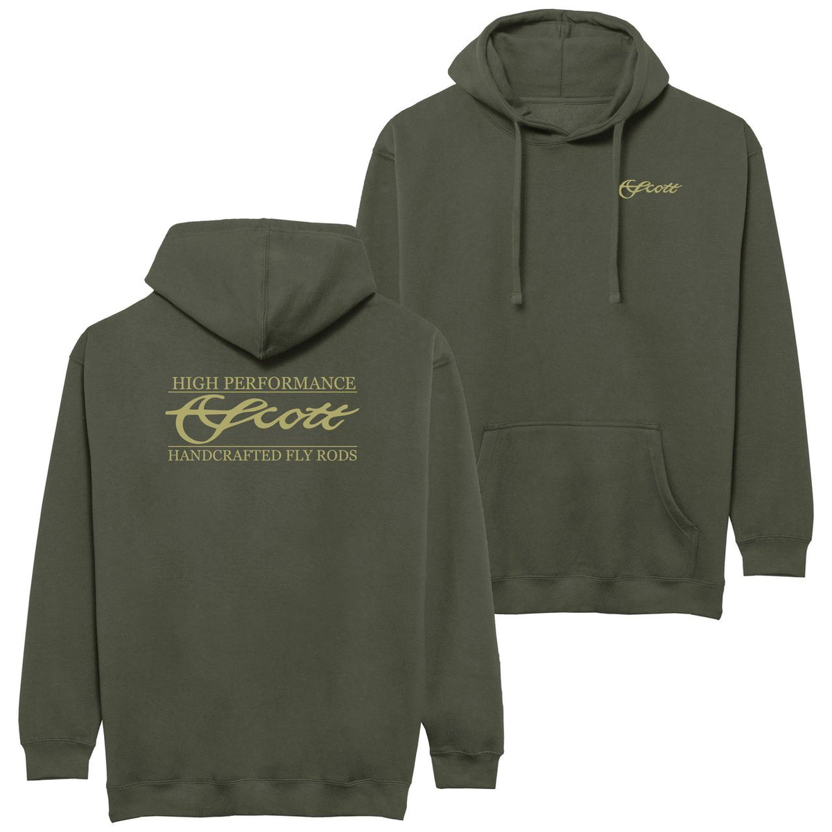 Scott Fly Rod Co. Olive Logo Hoodie - Olive